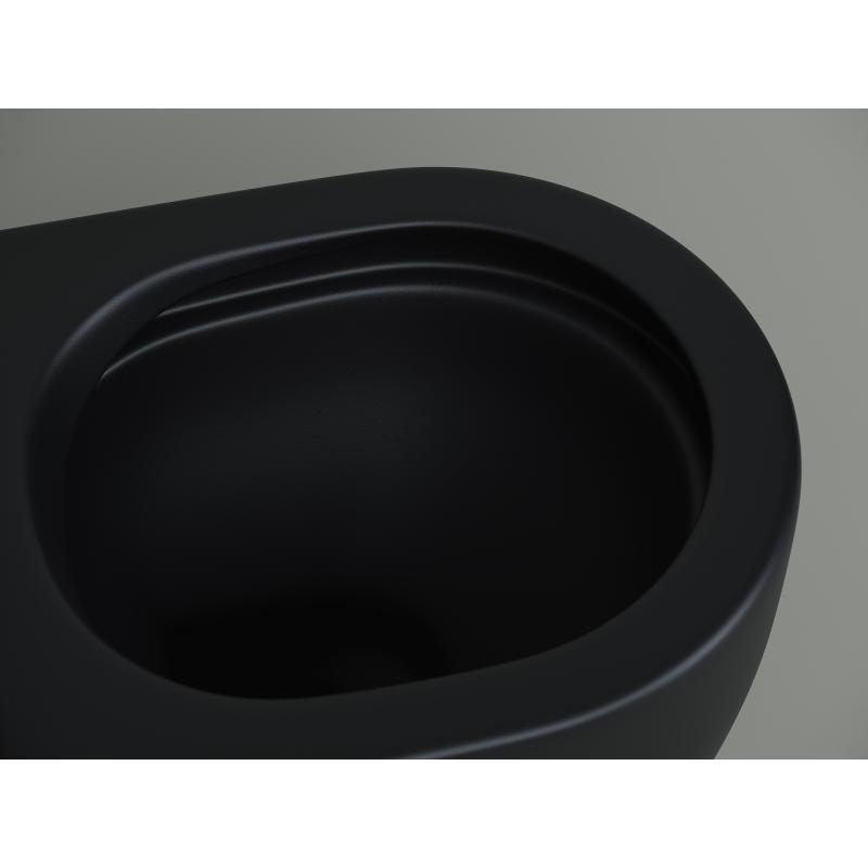 Унитаз приставной Ceramicanova Metropol CN4004MB чёрный матовый