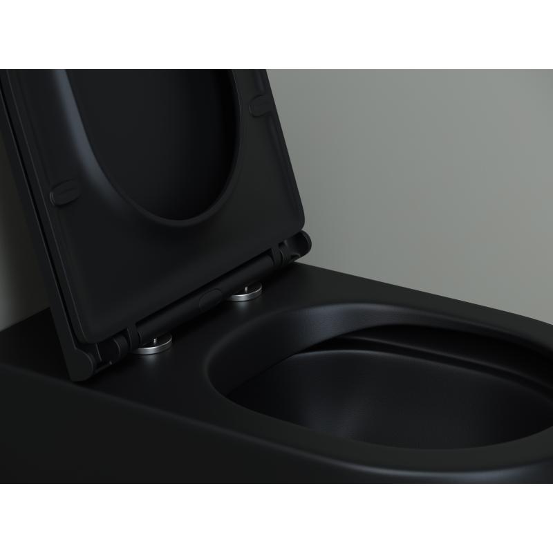 Унитаз приставной Ceramicanova Metropol CN4004MB чёрный матовый