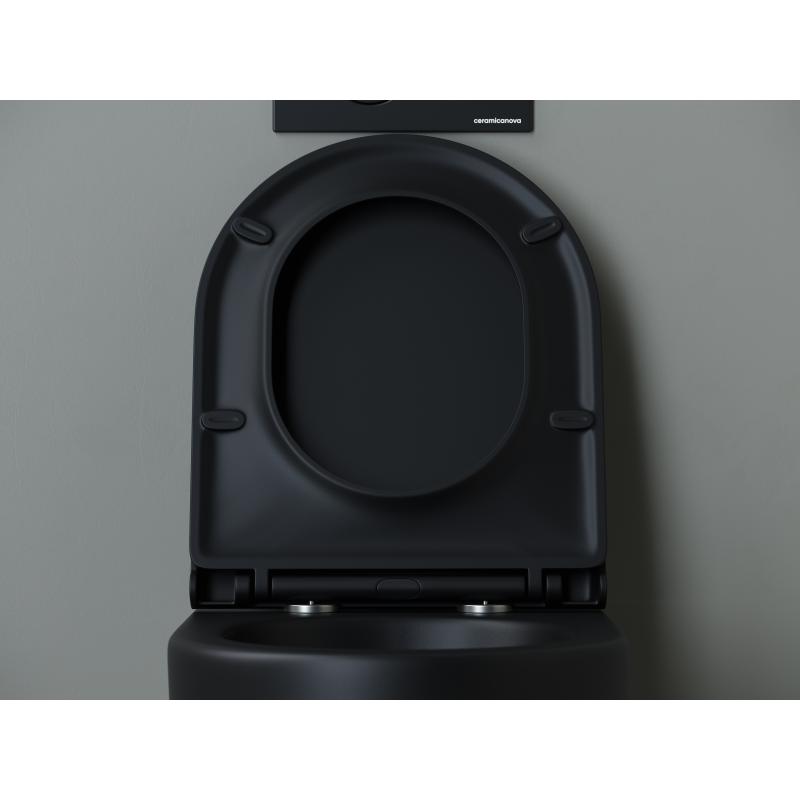 Унитаз приставной Ceramicanova Metropol CN4004MB чёрный матовый
