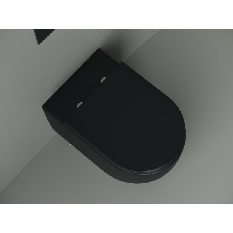 Унитаз приставной Ceramicanova Metropol CN4004MB чёрный матовый