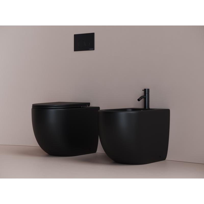 Унитаз приставной Ceramicanova Metropol CN4004MB чёрный матовый