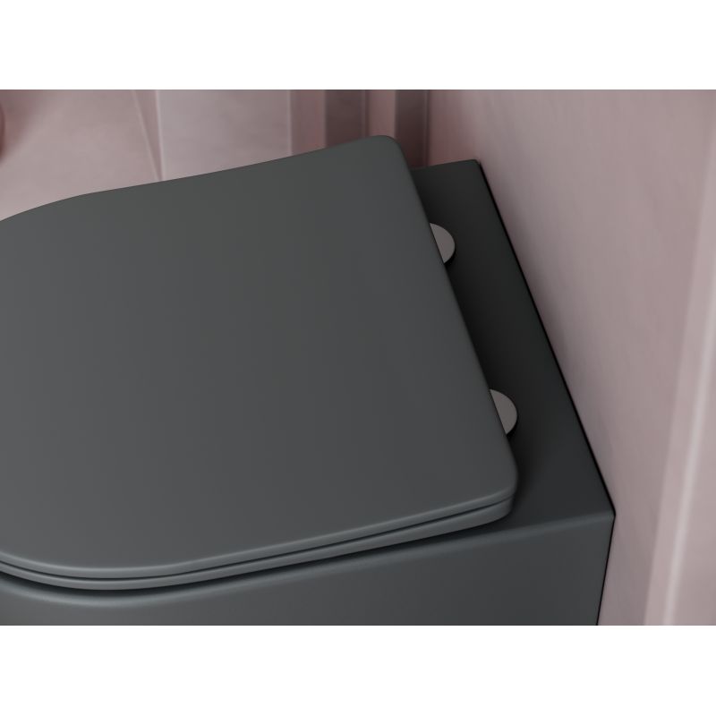 Унитаз подвесной Ceramicanova Balearica Rimless CN6000MDH темный антрацит матовый