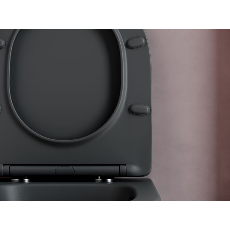 Унитаз подвесной Ceramicanova Balearica Rimless CN6000MDH темный антрацит матовый