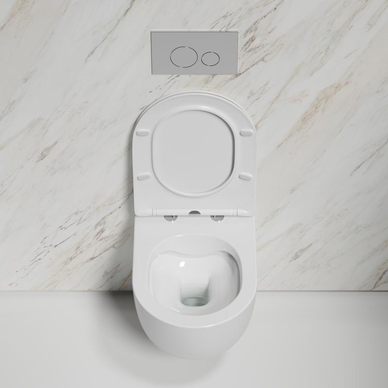 Унитаз подвесной Ceramicanova Modena Rimless CN6063, белый