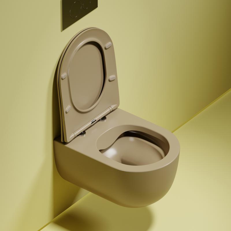 Унитаз подвесной Ceramicanova Modena Rimless CN6063MC, капучино