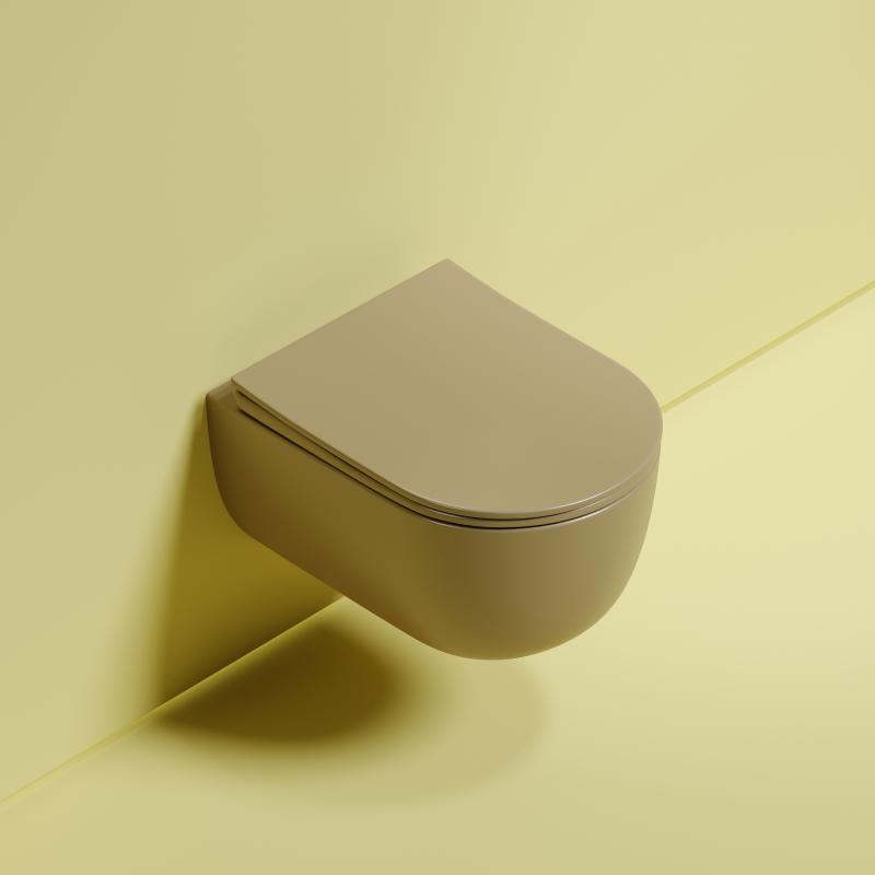 Унитаз подвесной Ceramicanova Modena Rimless CN6063MC, капучино