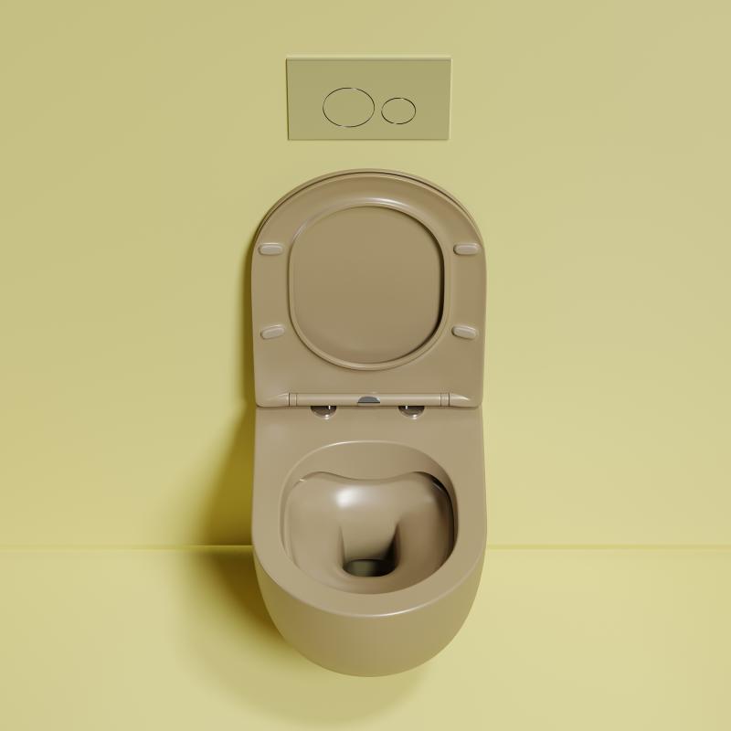 Унитаз подвесной Ceramicanova Modena Rimless CN6063MC, капучино