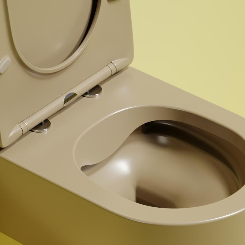 Унитаз подвесной Ceramicanova Modena Rimless CN6063MC, капучино