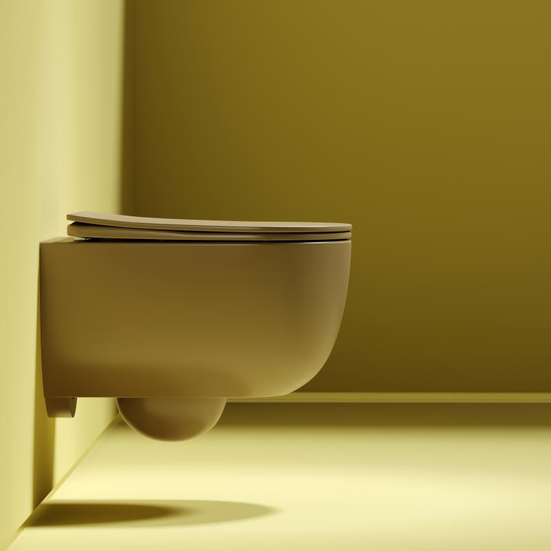 Унитаз подвесной Ceramicanova Modena Rimless CN6063MC, капучино