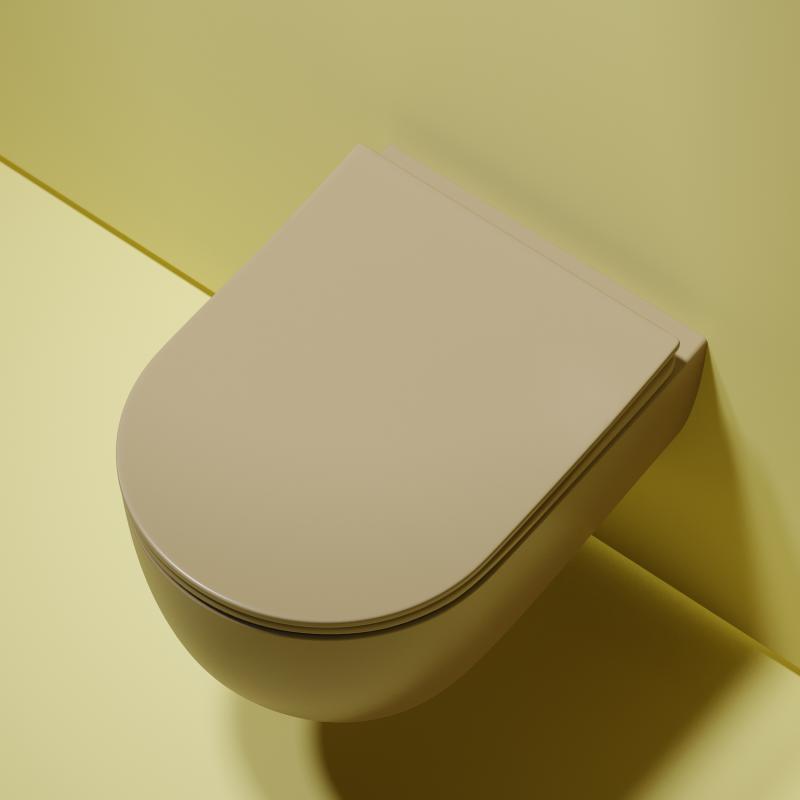 Унитаз подвесной Ceramicanova Modena Rimless CN6063MC, капучино