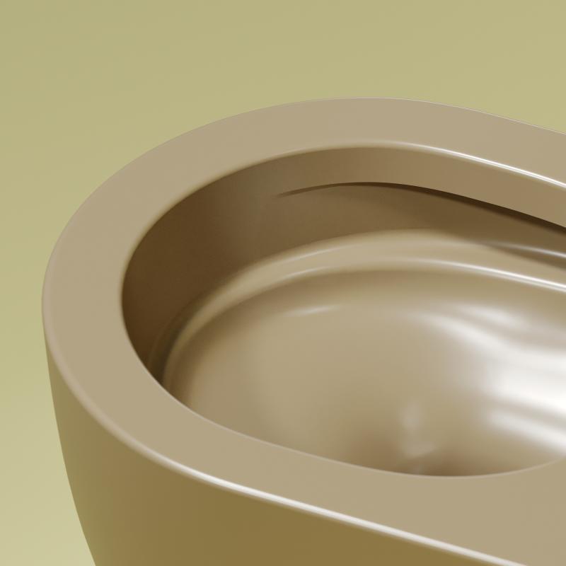 Унитаз подвесной Ceramicanova Modena Rimless CN6063MC, капучино