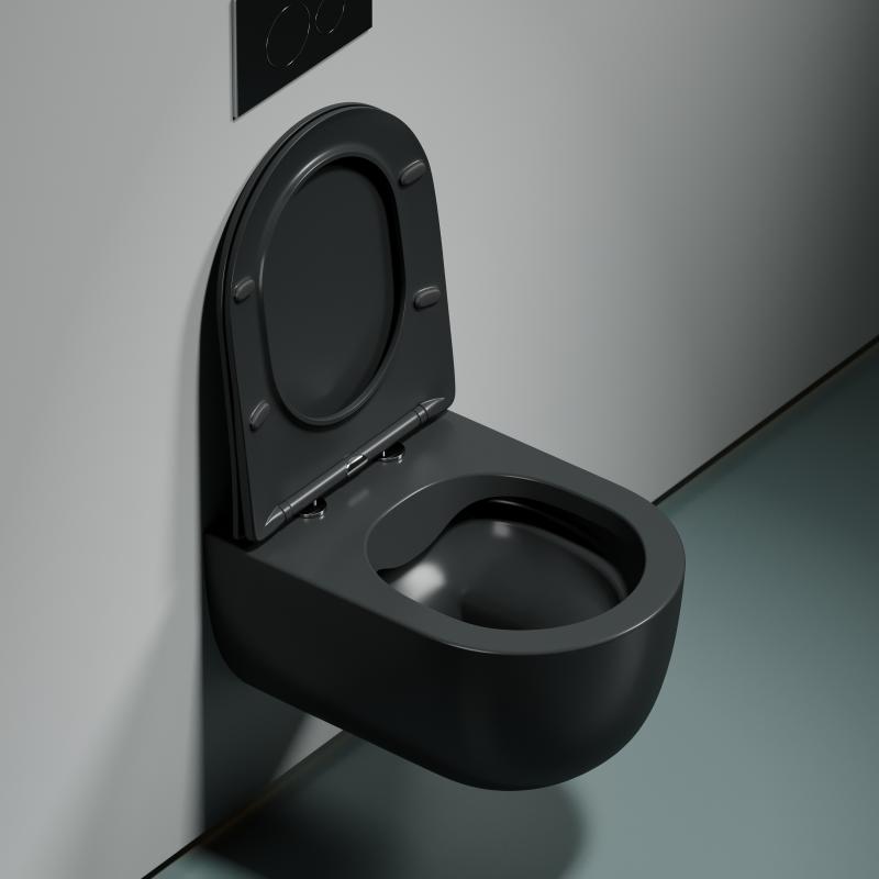 Унитаз подвесной Ceramicanova Modena Rimless CN6063MDH темный антрацит