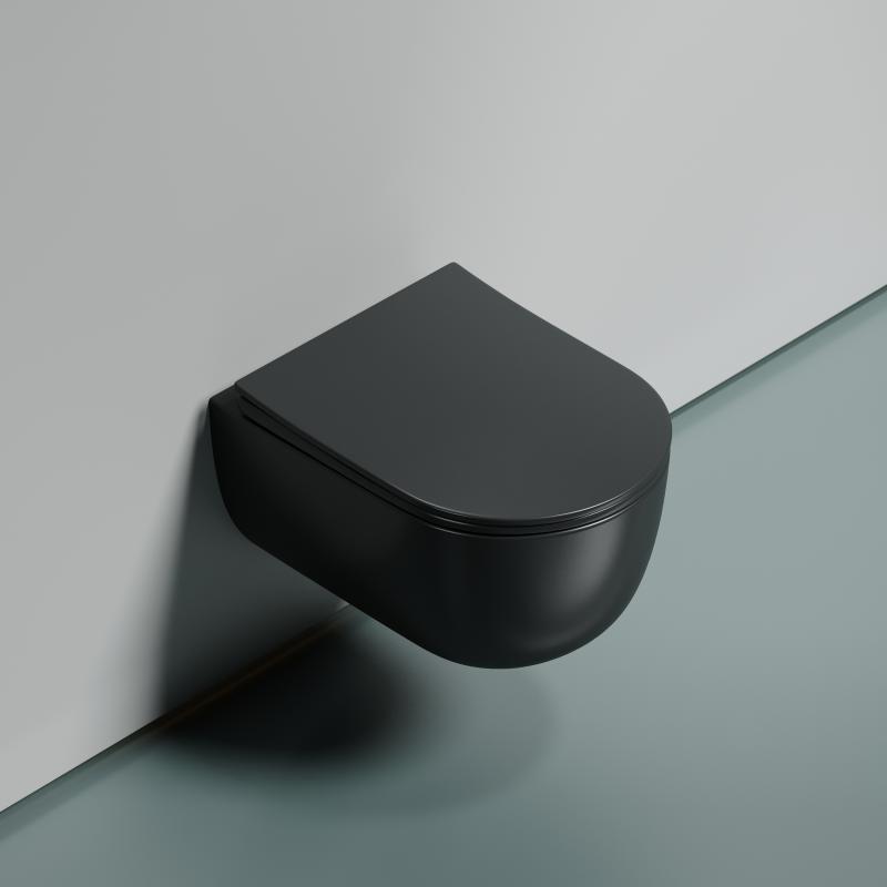 Унитаз подвесной Ceramicanova Modena Rimless CN6063MDH темный антрацит