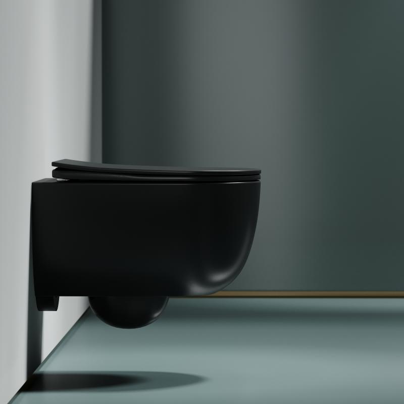 Унитаз подвесной Ceramicanova Modena Rimless CN6063MDH темный антрацит