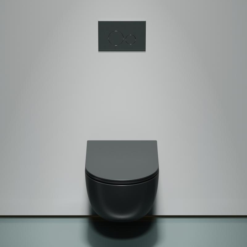 Унитаз подвесной Ceramicanova Modena Rimless CN6063MDH темный антрацит
