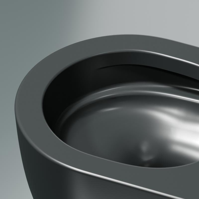 Унитаз подвесной Ceramicanova Modena Rimless CN6063MDH темный антрацит