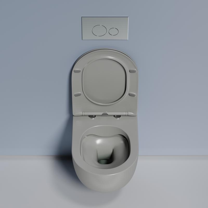 Унитаз подвесной Ceramicanova Modena Rimless CN6063MH, антрацит