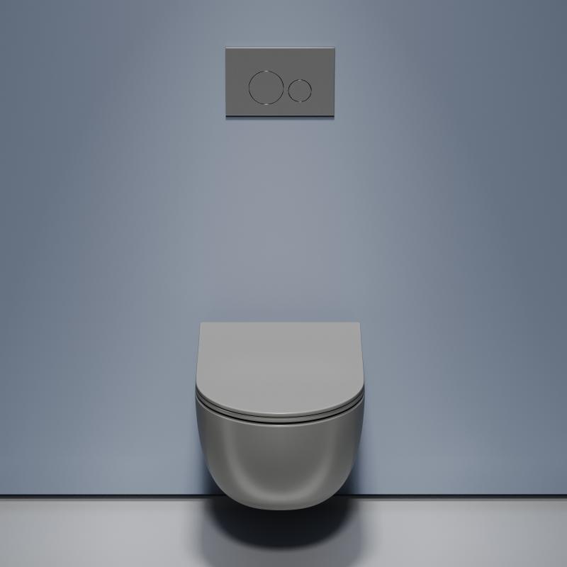 Унитаз подвесной Ceramicanova Modena Rimless CN6063MH, антрацит