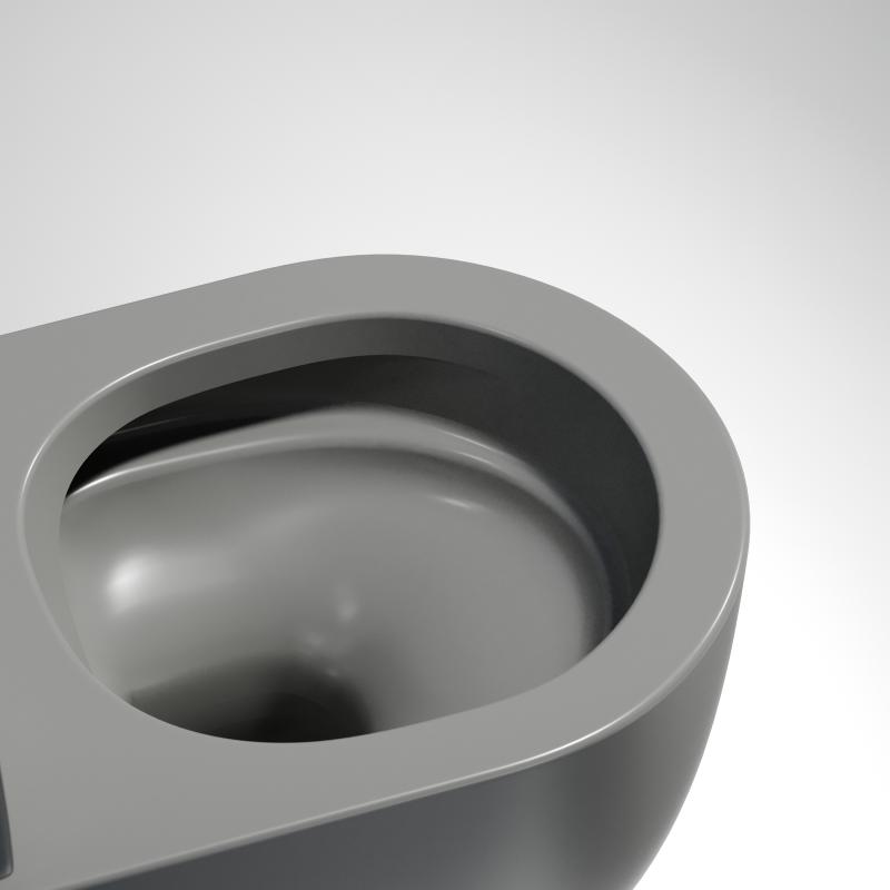 Унитаз подвесной Ceramicanova Modena Rimless CN6063MH, антрацит