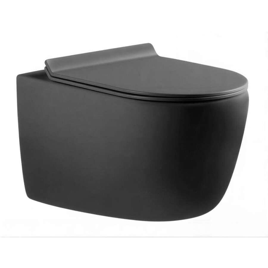 Подвесной безободковый унитаз Aquanet Cetus 287009-GW, крышка микролифт Slimseat, цвет серый