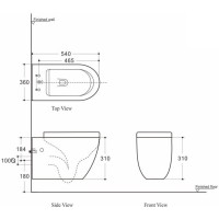 Подвесной безободковый унитаз Aquanet Rimless Cetus-W BL-102N-WHT (211908), крышка микролифт Slimseat, цвет белый