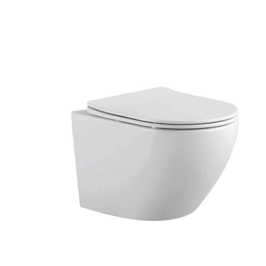 Подвесной безободковый унитаз Aquanet Cetus 2.0 W LX-1901 (243541), крышка микролифт Slimseat, цвет белый