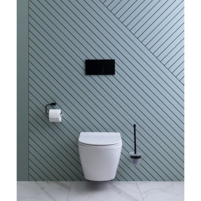 Подвесной безободковый унитаз Aquanet Cetus 2.0 W LX-1901 (243541), крышка микролифт Slimseat, цвет белый