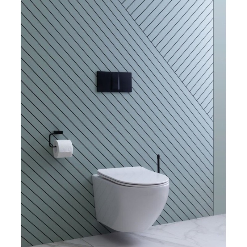 Подвесной безободковый унитаз Aquanet Cetus 2.0 W LX-1901 (243541), крышка микролифт Slimseat, цвет белый