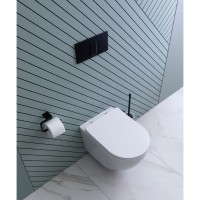 Подвесной безободковый унитаз Aquanet Cetus 2.0 W LX-1901 (243541), крышка микролифт Slimseat, цвет белый