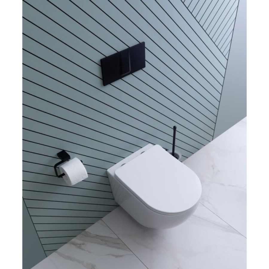 Подвесной безободковый унитаз Aquanet Cetus 2.0 W LX-1901 (243541), крышка микролифт Slimseat, цвет белый
