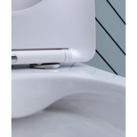 Подвесной безободковый унитаз Aquanet Cetus 2.0 W LX-1901 (243541), крышка микролифт Slimseat, цвет белый