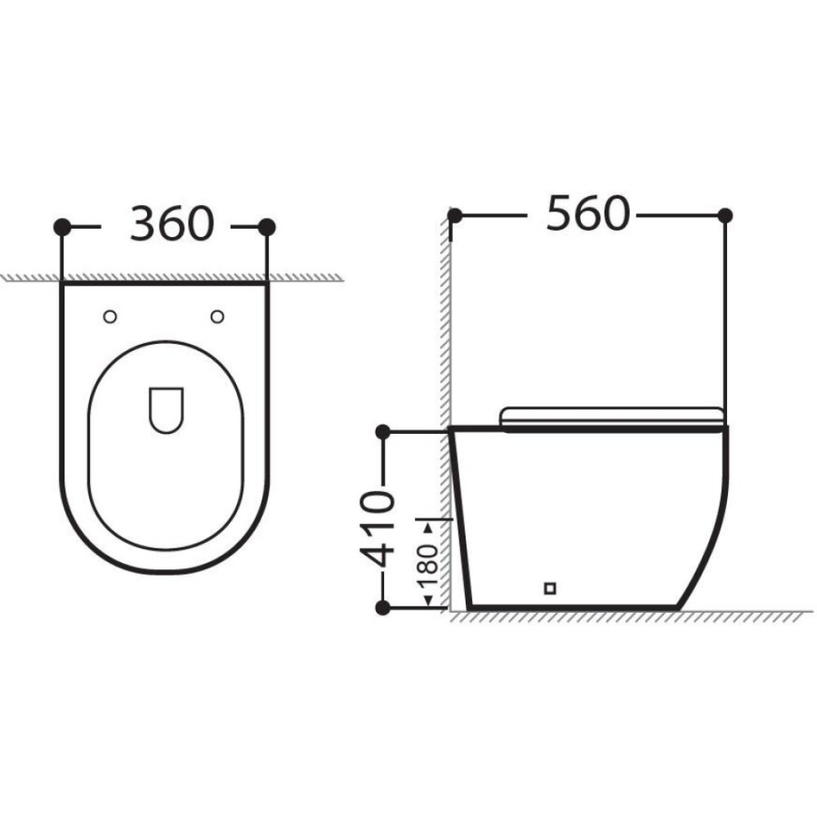 Приставной безободковый унитаз Aquanet Rimless Cetus 2.0 F LX-1902, Cetus 2.0 F, крышка микролифт, цвет белый
