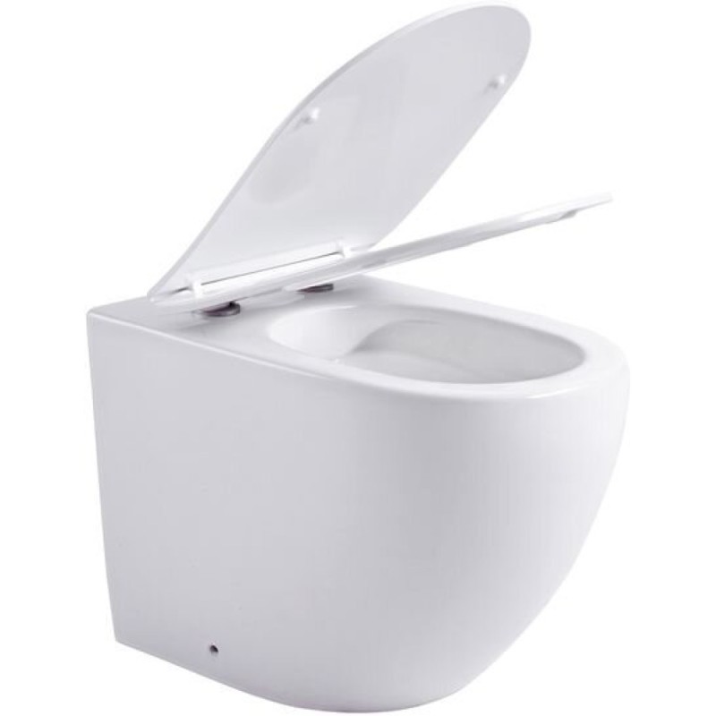 Приставной безободковый унитаз Aquanet Rimless Cetus 2.0 F LX-1902, Cetus 2.0 F, крышка микролифт, цвет белый