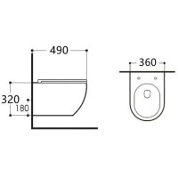 Подвесной безободковый унитаз Aquanet Tornado CETUS W Short T 332171, крышка микролифт, цвет белый