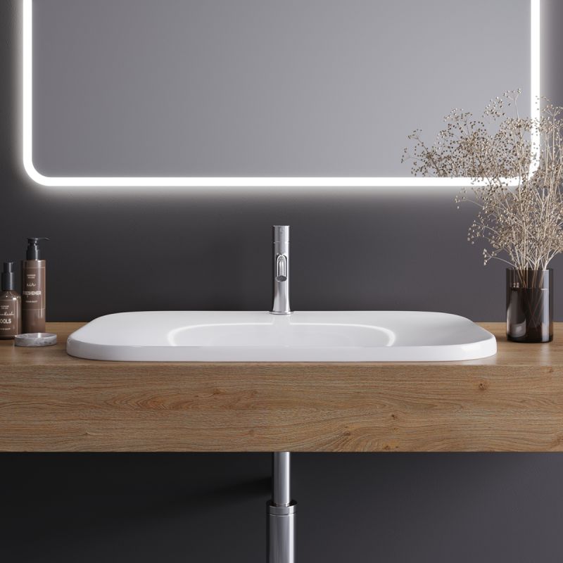 Раковина накладная керамическая полувстраиваемая Cezares CZR-DRO-65-LVB