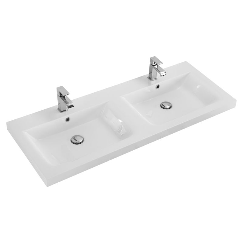 Раковина из искусственного мрамора с двумя чашами CEZARES CZR-1200/480-2-LV-MR-ECO