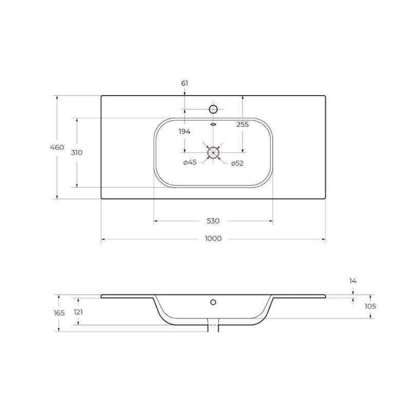Керамическая раковина CEZARES CZR-NAT-100-LVB