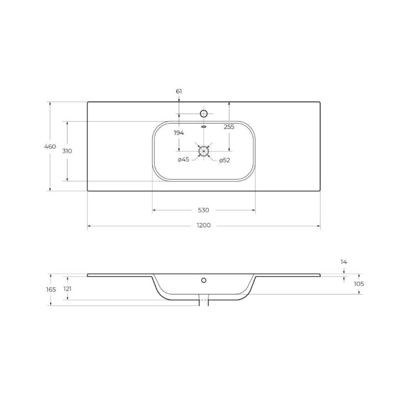 Керамическая раковина CEZARES CZR-NAT-120-LVB