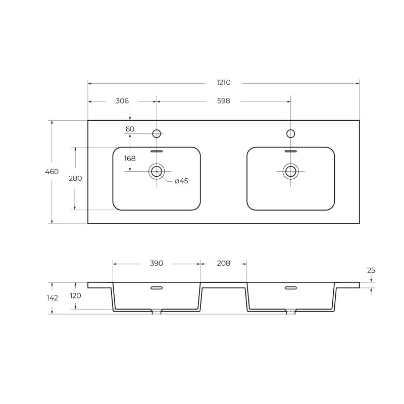 Раковина из искусственного мрамора CEZARES 50211
