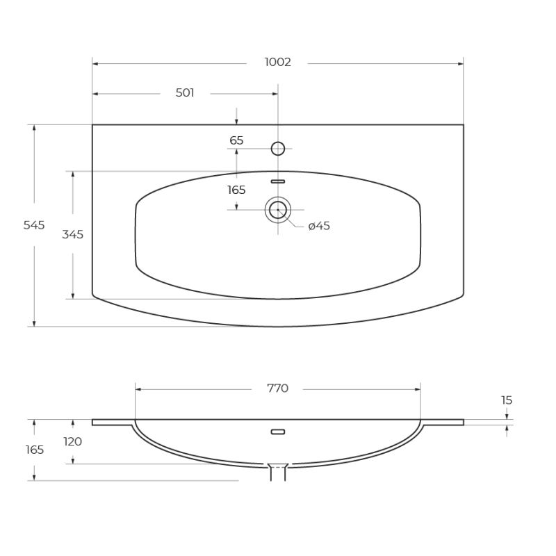 Раковина из искусственного мрамора CEZARES 50195 Bianco