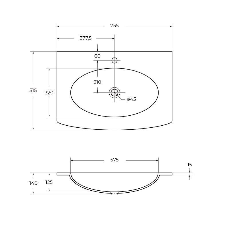 Стеклянная раковина CEZARES 82415
