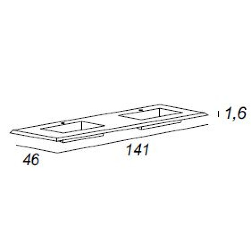 Раковина из искусственного мрамора CEZARES 50215 Bianco opaco