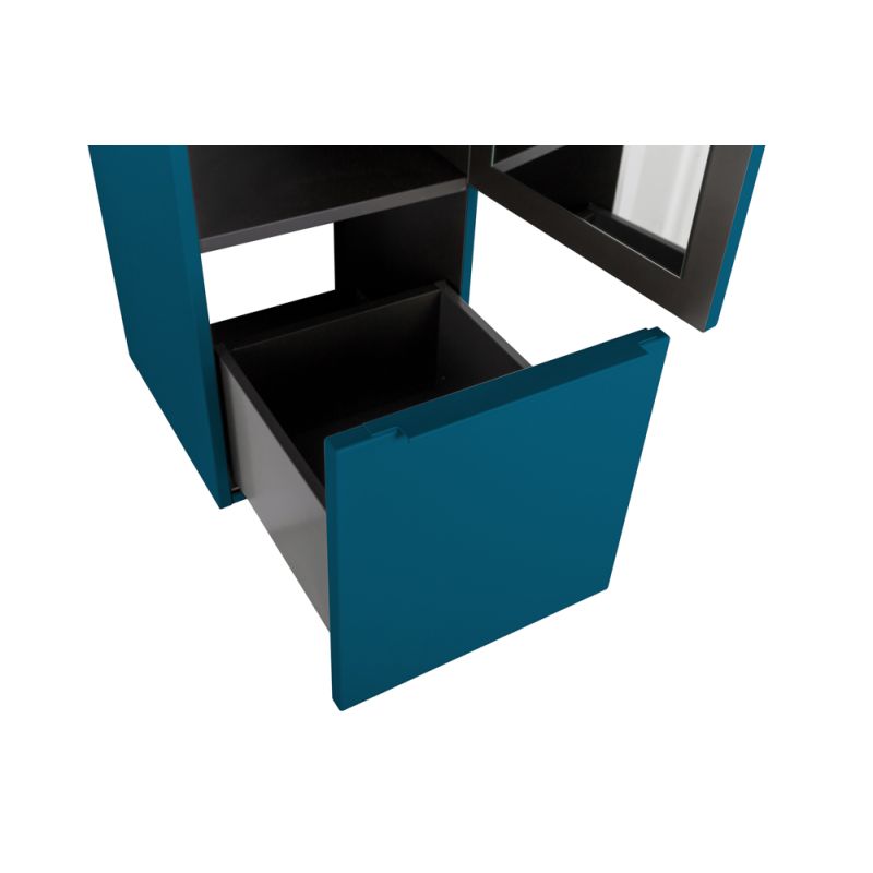 Колонна подвесная с распашной дверью, с зеркалом внутри, одним выдвижным ящиком, реверсивная CEZARES PREMIUM 55503 Синий