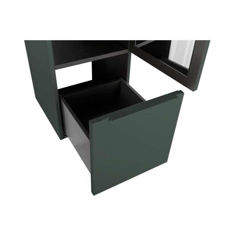 Колонна подвесная с распашной дверью, с зеркалом внутри, одним выдвижным ящиком, реверсивная CEZARES PREMIUM 55505 Зеленый