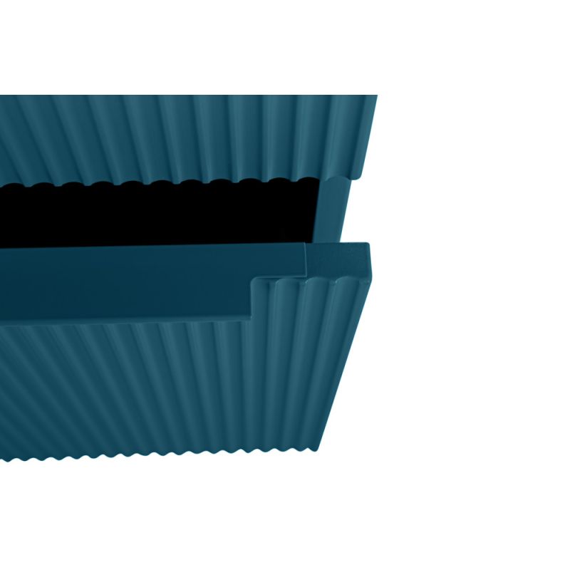 Колонна подвесная с распашной дверью, с зеркалом внутри, одним выдвижным ящиком, реверсивная CEZARES PREMIUM 55508 Plisse Синий