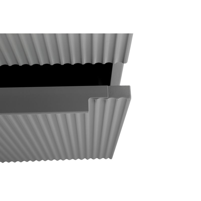 Колонна подвесная с распашной дверью, с зеркалом внутри, одним выдвижным ящиком, реверсивная CEZARES PREMIUM 55509 Plisse Серый