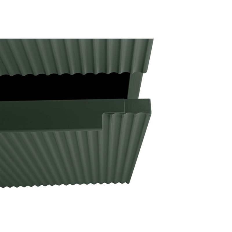 Колонна подвесная с распашной дверью, с зеркалом внутри, одним выдвижным ящиком, реверсивная CEZARES PREMIUM 55510 Plisse Зеленый