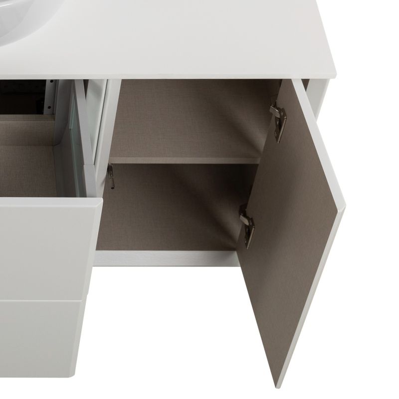 Шкафчик подвесной с одной дверцей, совместимый с базой под раковину CEZARES BELLAGIO 54862 Bianco opaco