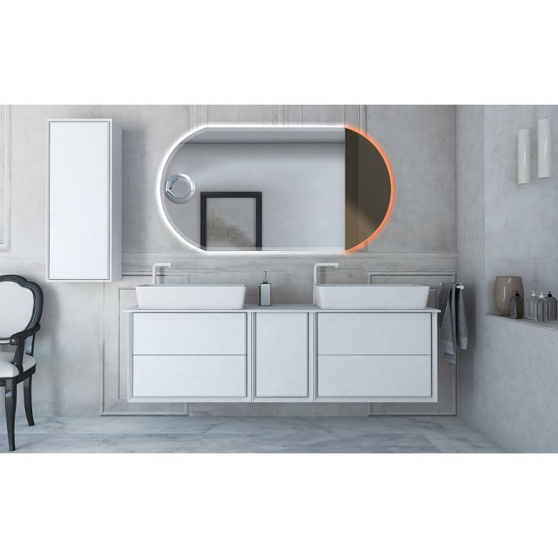 Шкафчик подвесной с одной дверцей, совместимый с базой под раковину CEZARES BELLAGIO 54862 Bianco opaco