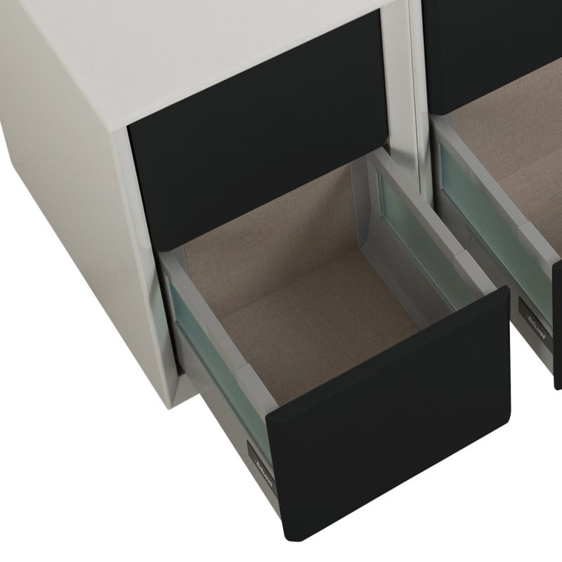 Шкафчик подвесной совместимый с базой под раковину CEZARES BELLAGIO 54718 Grafite